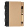 Carnet de note kraft recyclé avec stylo A6 Standard | Naturel-Noir | sans marquage | non disponible | non disponible | non disponible
