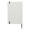 Carnet de notes Spectrum blanc avec élastique coloré A5 - pages lignées Standard | Blanc-Bleu royal | sans marquage | non disponible | non disponible | non disponible