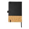 Carnet de notes A5 thermo PU en liège Evora Standard | Noir | sans marquage | non disponible | non disponible