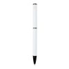 Stylo à bille à ressort en aluminium recyclé Verton avec capuchon (encre bleue) blanc