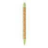 Stylo bille Midar en liège et paille de blé Standard | Naturel-Vert pomme | sans marquage | non disponible | non disponible