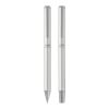 Ensemble-cadeau stylo bille et stylo roller Lucetto en aluminium recyclé Standard | Argent | sans marquage | non disponible | non disponible