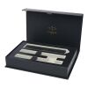Coffret Parker IM Essentials comprenant un stylo roller et un stylo à bille - noir noir