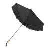 Parapluie 21" pliable windproof en PET recyclé Birgit Standard | Noir | sans marquage | non disponible | non disponible | non disponible