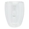 Tasse 2 pièces Manti de 350 ml à double paroi en verre avec sous-verre en bambou Standard | Translucide-Naturel | sans marquage | non disponible | non disponible