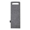 Sac à vin Felta de 75 cl en feutrine recyclée certifié GRS Standard | Gris | sans marquage | non disponible | non disponible | non disponible