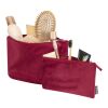 Set de trousses de toilette en velvet gomme recyclées GRS Swift Standard | Bordeaux | sans marquage | non disponible | non disponible | non disponible