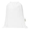Sac Peru Blend de 5&nbsp;L avec cordon en coton recyclé 180&nbsp;g/m2 certifié GRS Standard | Blanc | sans marquage | non disponible | non disponible | non disponible