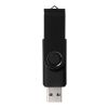 Clé USB rotative métallique 4Go Standard | noir | sans marquage | non disponible | non disponible | non disponible