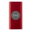 Batterie de secours sans fil en aluminium recyclé Juice type-C de 8 000 mAh Standard | Rouge | sans marquage | non disponible | non disponible