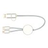 Câble 5 en 1 Alasia en aluminium et plastique recyclés de 30&nbsp;cm pour la synchronisation des données et la charge rapide de 27 W Standard | Argent | sans marquage | non disponible | non disponible