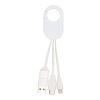 Câble de charge 4 en 1 Troop en plastique recyclé Standard | blanc | sans marquage | non disponible | non disponible