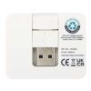 Hub USB 4 ports Gaia avec sortie USB-A et Type-C et double entrée - fabriqué en plastique recyclé Standard | Blanc | sans marquage | non disponible | non disponible