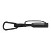 Câble de recharge Algieba 65 W 3-en-1 en aluminium recyclé avec mousqueton noir