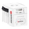 Adaptateur universel SKROSS® MUV AC65PD avec câble USB-C blanc