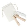 Corde à sauter Denise en bois dans une pochette en coton Standard | Blanc cassé-Bois | sans marquage | non disponible | non disponible