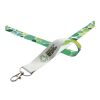 Lanyard Addie en PET recyclé sublimation blanc-blanc | 15mm | Sublimation | all over, front | 15 mm x 900 mm