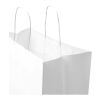 Sac en papier Kraft 80 à 90&nbsp;g/m2 avec poignées torsadées 32 x 17 x 39&nbsp;cm Blanc