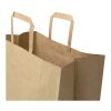 Sac en papier Kraft 80 à 90&nbsp;g/m2 avec poignées plates 32 x 17 x 39&nbsp;cm Marron kraft | sans marquage | non disponible | non disponible