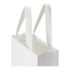 Sac en papier Smartfold 230 g/m² avec anses en ruban et pelliculage brillant - 24 x 10 x 32 cm blanc
