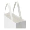 Sac en papier Smartfold 230 g/m² avec anses en ruban et pelliculage brillant - 31 x 12 x 39 cm blanc