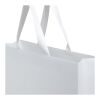 Sac en papier Smartfold 230 g/m² avec anses en ruban et pelliculage brillant - 42 x 12 x 35 cm blanc