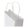 Sac en papier Kraft 120 g/m² avec anses torsadées - 18 x 9 x 23 cm blanc