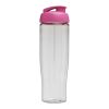 Bouteille de sport avec couvercle à clapet H2O Tempo® - 700 ml Translucide-Rose | sans marquage | non disponible | non disponible