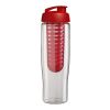 Bouteille infuseur fruit avec couvercle à clapet H2O Tempo® - 700 ml Blanc-Rouge | sans marquage | non disponible | non disponible