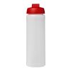Bouteille Baseline® Plus de sport avec couvercle à clapet - 750 ml Blanc-Rouge | sans marquage | non disponible | non disponible