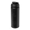Bouteille de sport Baseline Rise de 750&nbsp;ml recyclée avec couvercle rabattable Noir-Noir | sans marquage | non disponible | non disponible