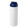 Bouteille de sport Baseline Rise de 750&nbsp;ml recyclée avec couvercle rabattable Translucide-Bleu | sans marquage | non disponible | non disponible
