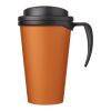 Mug isolant Americano® grande 350 ml avec couvercle anti fuites Orange-Noir | sans marquage | non disponible | non disponible
