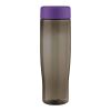 Bouteille d'eau H2O Active® Eco Tempo de 700 ml avec couvercle vissé Violet-Charbon | sans marquage | non disponible | non disponible