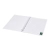 Carnet de notes à spirales A5 Desk-Mate® avec couverture arrière imprimée Blanc | 50 Seiten | sans marquage | non disponible | non disponible