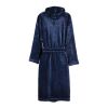 VINGA Peignoir de luxe en peluche RPET GRS Louis taille L-XL bleu marine | sans marquage | non disponible | non disponible | non disponible