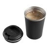 PHELPS. Tasse de voyage 470mL en acier inox et PP Noir | sans marquage