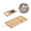 MOTT. Organiseur de bureau avec chargeur sans fil 15W en bambou et ABS Beige | sans marquage