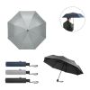 CIMONE. Parapluie pliable en polyester recyclé (100% rPET) pongé 190T avec ouverture automatique Noir | sans marquage