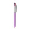 BIC® 4 Couleurs Fashion bille Blanc-Violet pastel | sans marquage | non disponible | non disponible