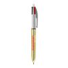 BIC® 4 Couleurs Shine bille Blanc-or | Sérigraphie 1 couleur | Corps-à la droite du clip | 30.00 mm x 43.00 mm