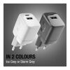 Fresh 'n Rebel Chargeur rapide 30 W GaN USB-C & USB-A Gris foncé