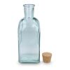 Bouteille en verre recyclé InSideOut Square ReuuZ avec bouchon en liège 500 ml Transparent | sans marquage | non disponible | non disponible