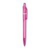 Stylo Ducal Clear transparent Rose-Rose | Sérigraphie 1 couleur | à 180 degrés du clip | 40 mm x 25 mm | non disponible