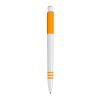 Stylo Tropic opaque Blanc-Orange | Sérigraphie 1 couleur | à 90 degrés du clip | 45 mm x 25 mm | non disponible