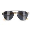 Lunettes de soleil aviateur avec branches en bambou Nature