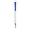 Stylo Ingeo TM Pen Clear transparent Bleu / Blanc | Sérigraphie 1 couleur | À 180 degrés du clip | 45 mm x 25 mm | non disponible