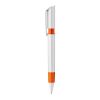 Stylo S40 Grip opaque Blanc-Orange | Tampographie 1 couleur | dans le prolongement du clip | 40 mm x 8 mm | non disponible