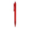 Stylo bille Kuma transparent Rouge / blanc-Rouge / blanc | Sérigraphie 1 couleur | à 180 degrés du clip | 45 mm x 25 mm | non disponible