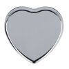 Baume à lèvres plat métallique en forme de cœur Argent